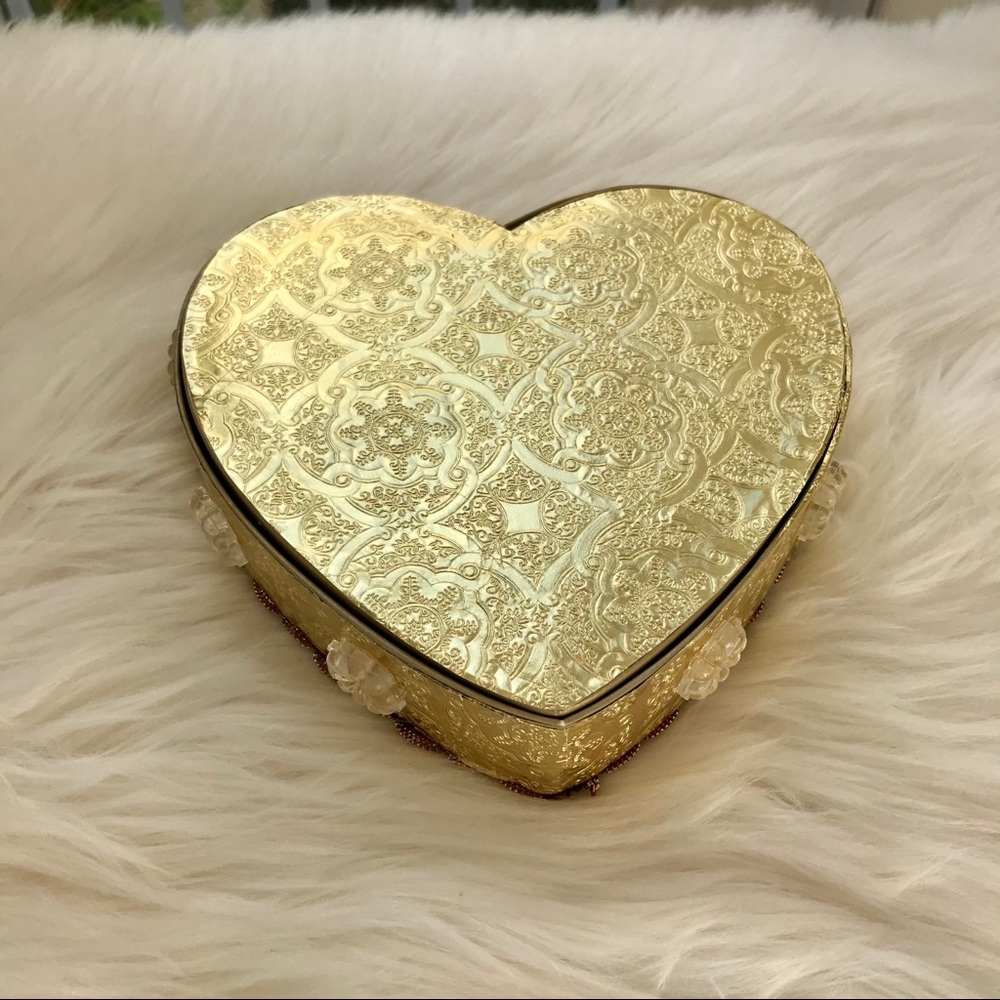 💝Crystal Heart Box Vintage Jewelry Valentine - Picture 9 of 15